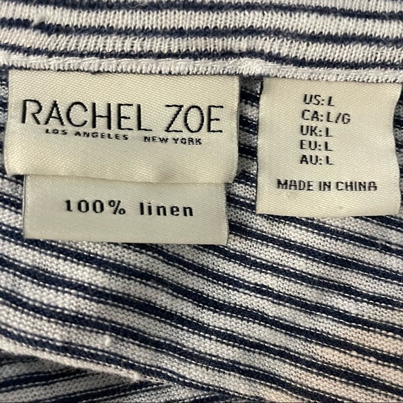 Rachel Zoe Striped Linen Top - Picture 4 of 6